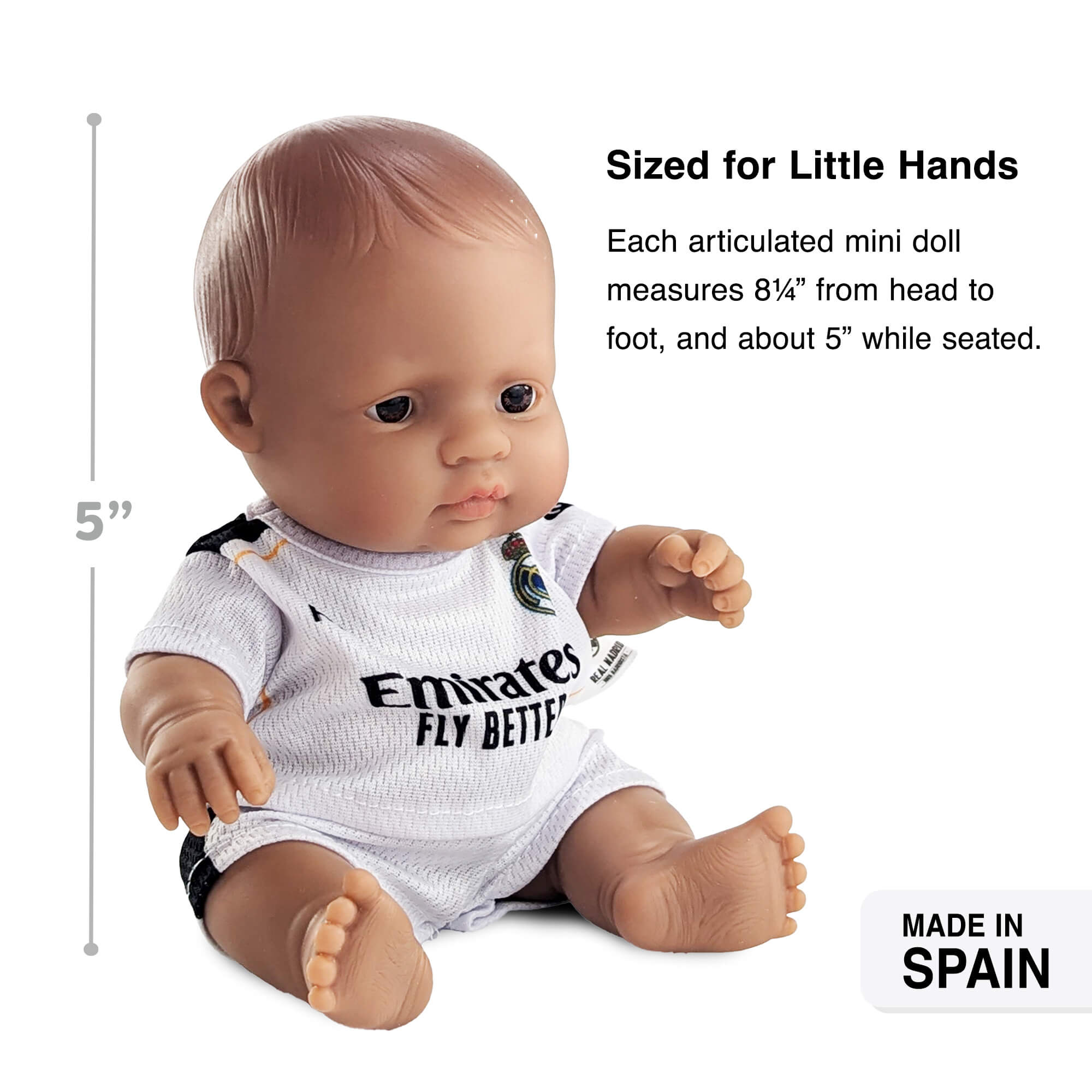 Real Madrid Official Soccer Boy Doll (8.25") - Hispanic
